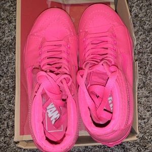 Neon pink Vans